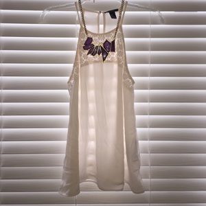 Floral see through halter top