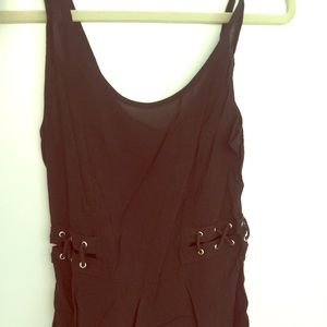 Black peplum style top