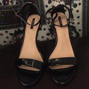 Patent Leather Open Toe Heels