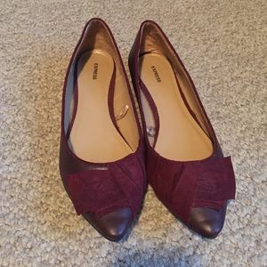 Red/Crimson pointy-toed flats