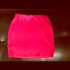Hot pink pencil skirt