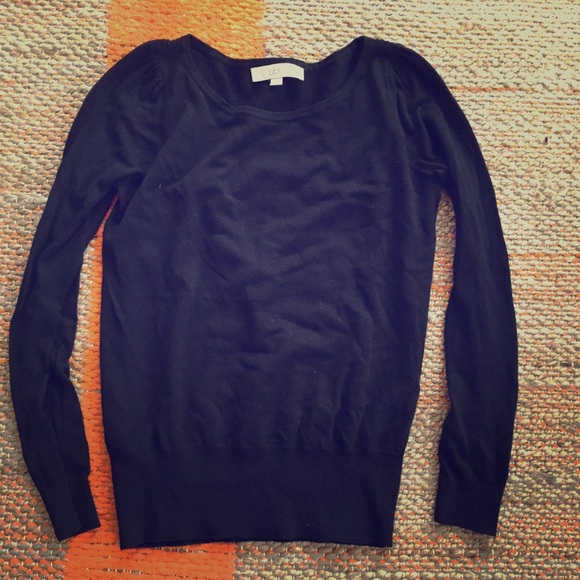 LOFT black fitted sweater