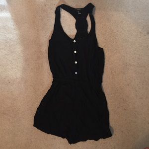 black crochet romper