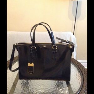 RALPH LAUREN LEATHER HANDBAG