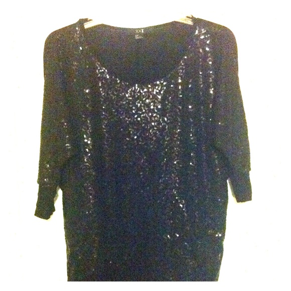 Forever 21 black sparkle blouse - Picture 1 of 1
