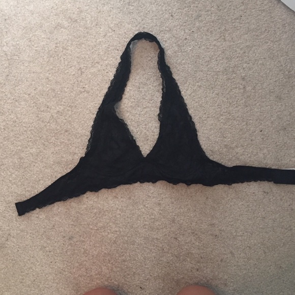 Black "free people" halter bralette