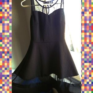 Sexy Black Elastic Dress That Molds On To Figure