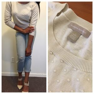 Cream Banana Republic Bobble Sweater Sz S