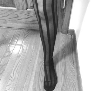 Striped black tights!!