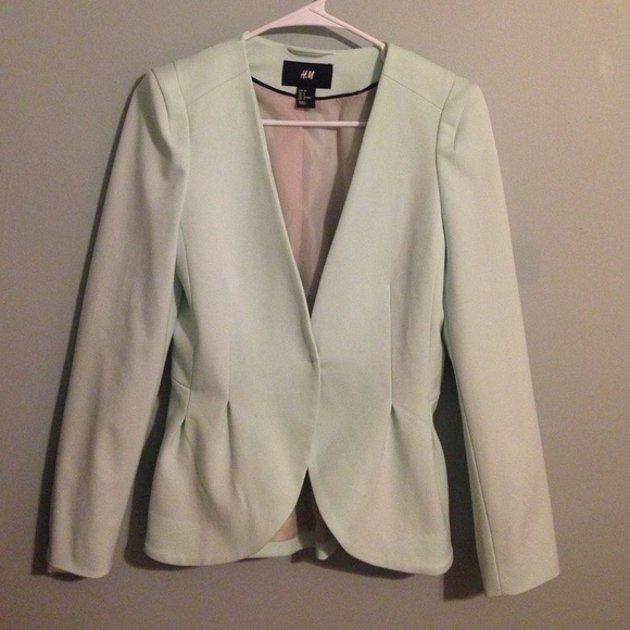 Peplum mint blazer