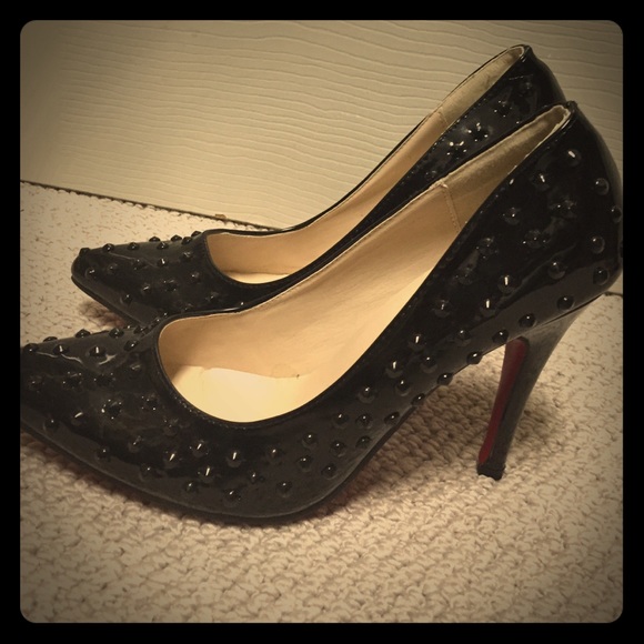 Black studded heels
