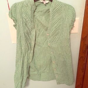 Green stripes, SPARKLY shirt!