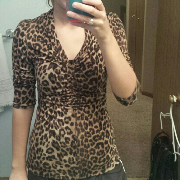 Leopard dress blouse