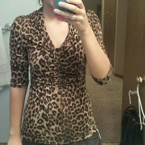 Leopard dress blouse
