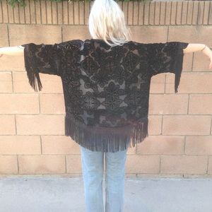 Burnout Velvet Kimono