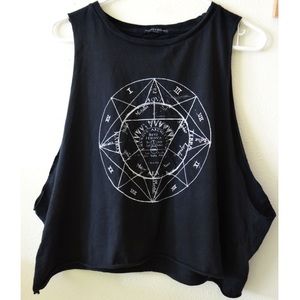 Brandy Melville Racine Roman Numerals Tank