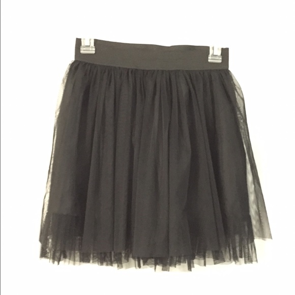 Romeo & Juliet Couture black satin tulle skirt