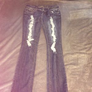 Super Cute Darkish Almost Famous Ripped Slim Boot