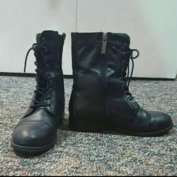 SOLD Black Lace Up Combat Boots