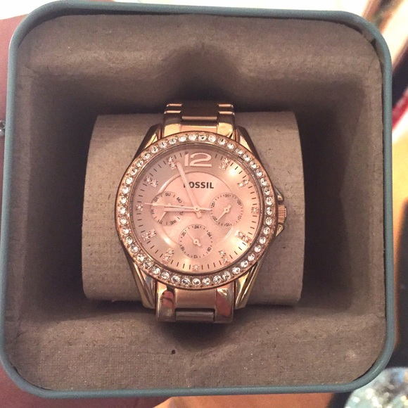 Rose Gold Fossil Watch