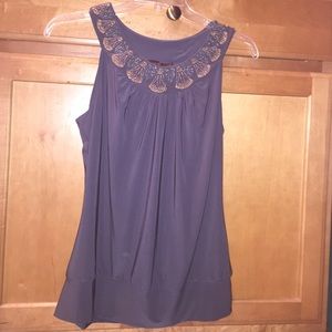 The Limited Charcoal gray dressy top