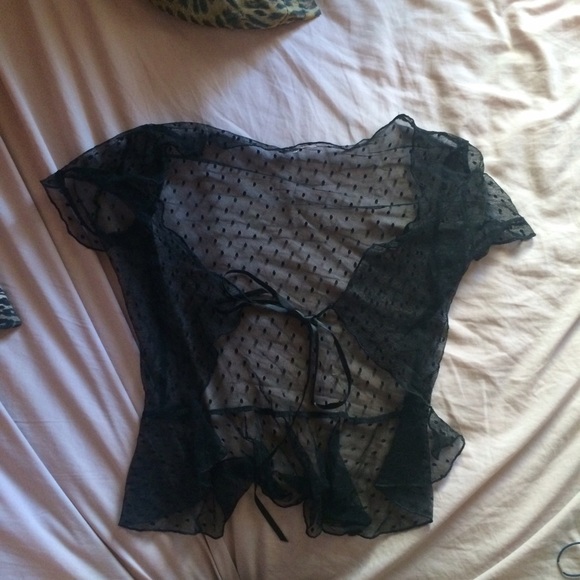Mesh Polka Dot Cover Up