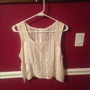 white tank top, lace middle