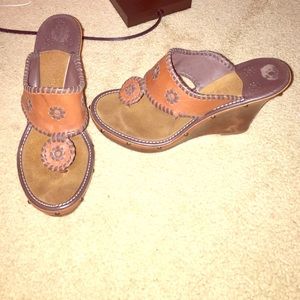 Jack Rodgers Marbella Studded wooden wedges