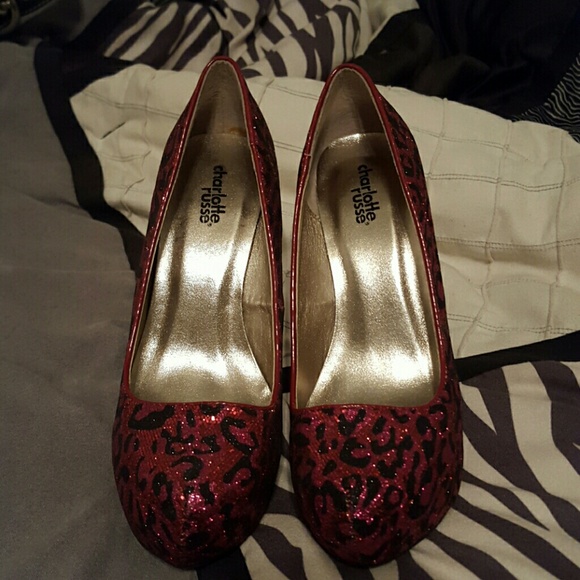 Bling glitter leopard heels - Picture 2 of 3