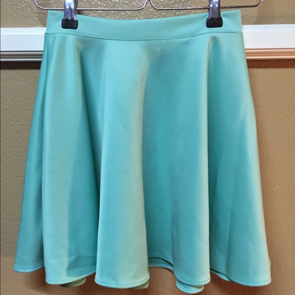 Teal/Aqua Circle Skirt, Size Small