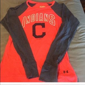 Womens small under armour cleveland Indians shirt