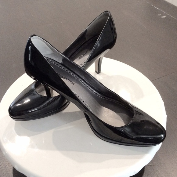 Adrienne Vittadini Black Patent Leather Pumps