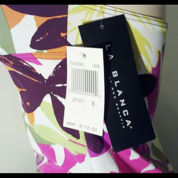 La Blanca Floral Halter Swim Top  NWT - Picture 4 of 4