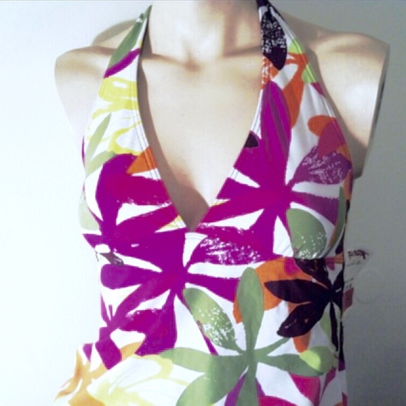 La Blanca Floral Halter Swim Top  NWT - Picture 1 of 4