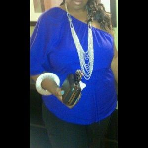 Trendy half sleeveless blouse