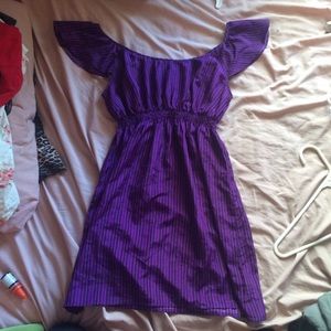 Vintage Purple Striped Dress