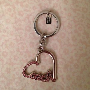Coach heart keychain