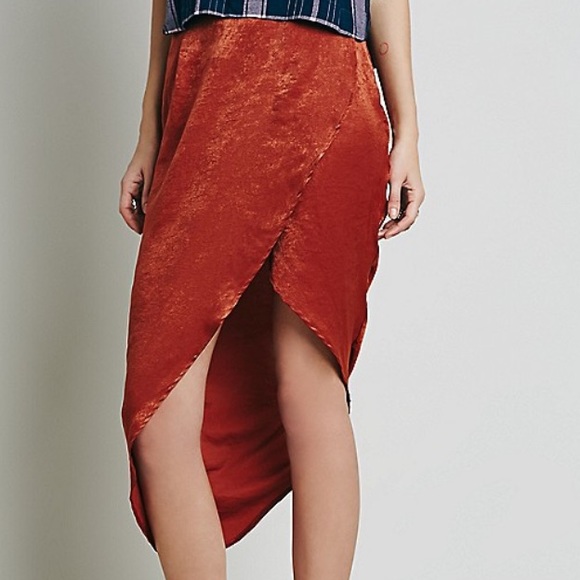 Free People Lily Wrap Column Skirt - Picture 2 of 4