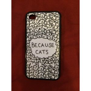 iPhone 4/4s BECAUSE CATS phone case