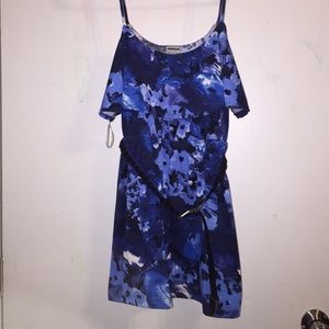 Blue floral dress