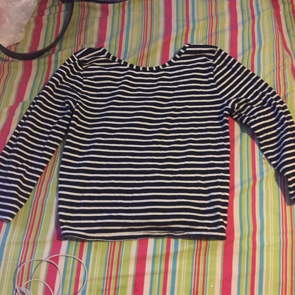 Forever 21 striped half sleeve shirt