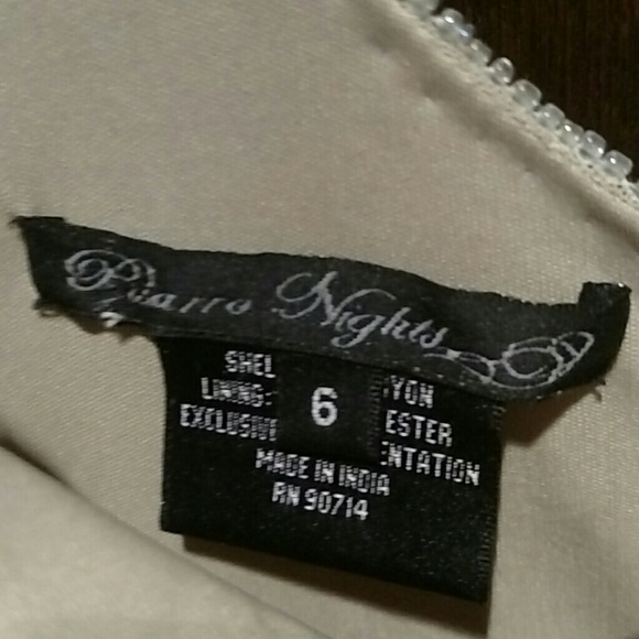 Beaded Ivory ladies short sleeve layered dress - Picture 3 of 3