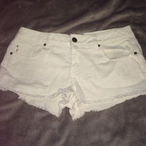 White Denim Shorts