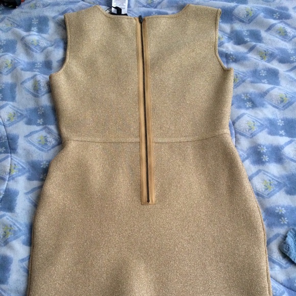 BCBG MaxAzria Gold Bodycon Dress - Picture 2 of 4