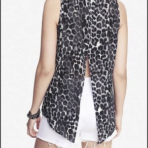Snow Leopard Split Back Tank