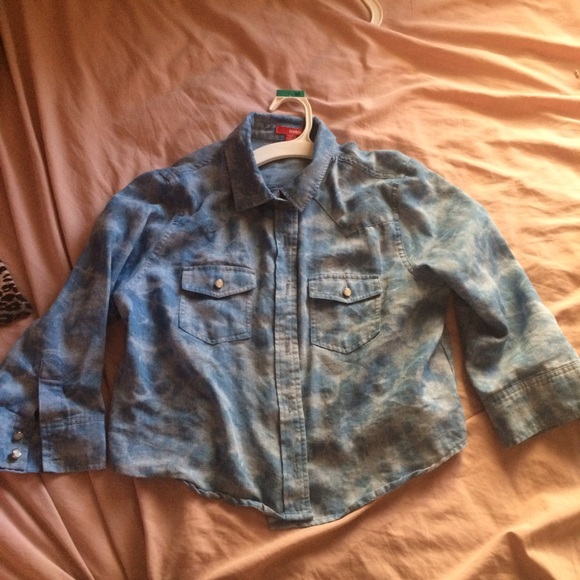 Vintage Acid Wash Crop Top