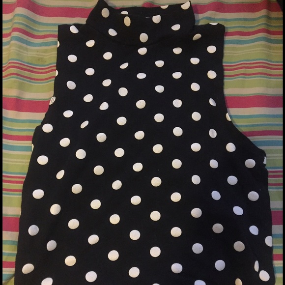 Map to Mars sleeveless high neck crop top