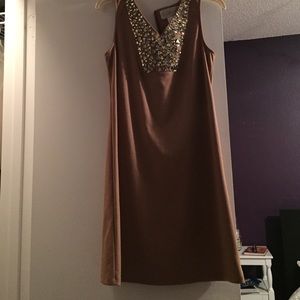 Julie brown embellished dress