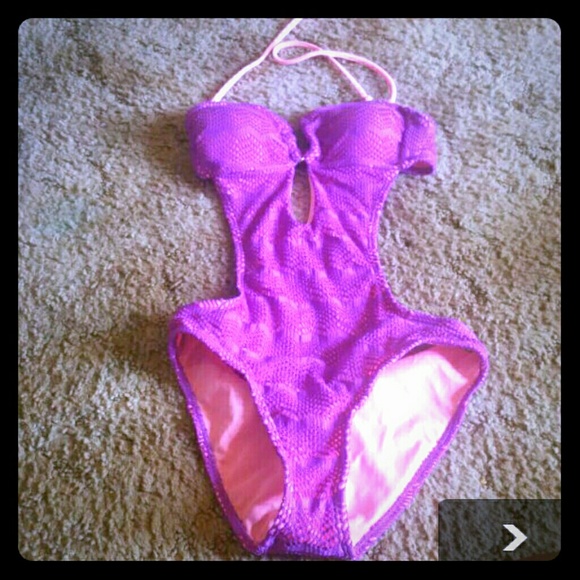 Fuscia bathing suit one piece