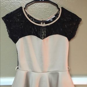 Papaya Dress Shirt with Lace Shoulders